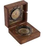 Vintage Clock Compass Box