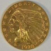 Fresh BU 1928 US $2.50 Indian Gold Piece. Nice