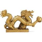 Handcrafted Brass Azure Dragon Figurine