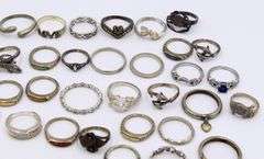 Group lot of Vintage 925 sterling silver rings