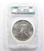 MS70 1986 American Silver Eagle NCC