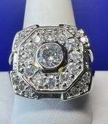 Men's Handsome 7.25 Ctw Lab Simulated Diamond Ring