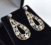 Sterling Silver Ball Stud Earrings with Dangle Enhancement