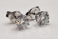 Sparkling 2.04 Ct VVs1 F-G Lab Simulated Diamond Earrings