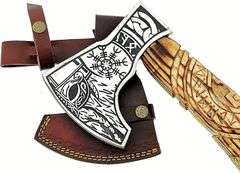 Scandinavian Viking Axe Carbon Forged Steel Axe