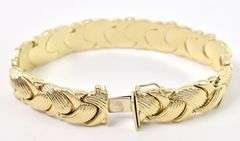 Interesting 14K Yellow Gold Fancy Link Bracelet