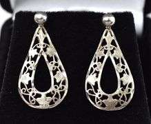 Sterling Silver Ball Stud Earrings with Dangle Enhancement