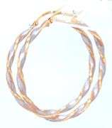 14kt Yellow gold twisted hoop earrings