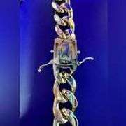 Huge 285.5 Gram 14 Kt Gold Plated Curb Link Necklace SA64R