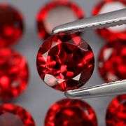 Premium 5.63ct solitaire cut cherry red Garnet set