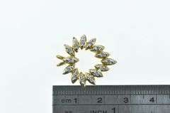 10K Yellow Gold Heart Diamond Love Symbol Vintage Pendant