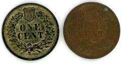 Two Different Indian Head Cents: 1865 & 1866