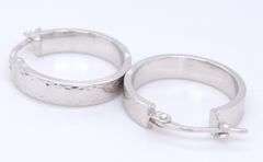 3 Pairs of 14kt white gold earrings