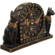 Twin Goddess Bastet Table Clock