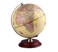 Vintage Illuminated Globe with Wooden Stand