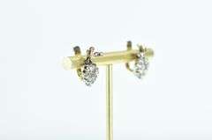 14K Yellow Gold 1.00 Ctw Diamond Grape Cluster Earrings