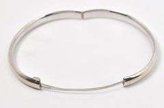Fantastic 14K White Gold Hinged Bracelet