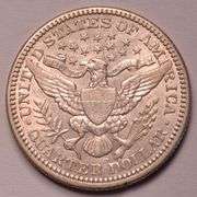 1910-D Barber Quarter, Circulated.