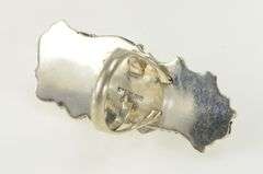 Sterling Silver Southwestern Black Onyx Leaf Feather Ring