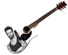 Adam Levine Autographed Zen Graphics Acoustic Guitar - Autograph Pros COA