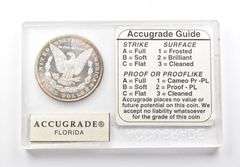 A2-64 DMPL 1884 Morgan Silver Dollar Accugrade