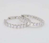 4.18CTW Inside Out Diamond Hoop Earrings