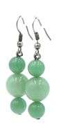 Green Jade beads necklace with matching dangle earrings