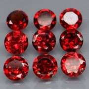 Premium 5.63ct solitaire cut cherry red Garnet set