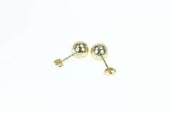 14K Yellow Gold 5.9mm Vintage Round Classic Stud Earrings