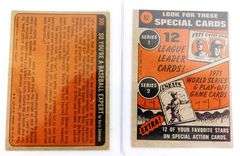 Aaron & Killebrew 1972 Topps in Action Baseball Cards