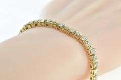 14K Yellow Gold 7.00 Ctw Diamond Vintage Tennis Bracelet