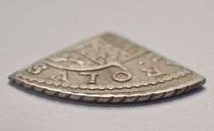 Spain 1707-1714 2 Reales Cut Into 1/4 Reale, Circulated.