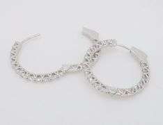 4.18CTW Inside Out Diamond Hoop Earrings
