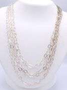 Vintage 925 sterling silver circle link chain necklace