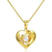 Eternal Love's Embrace 18k Gold Heart Necklace