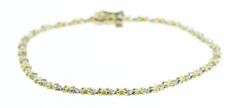 10K Yellow Gold Diamond X Criss Cross Vintage Tennis Bracelet