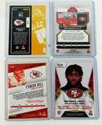 2 Chiefs & 2 49er's Football Cards