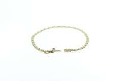 10K Yellow Gold Diamond X Criss Cross Vintage Tennis Bracelet