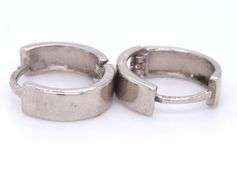 3 Pairs of 14kt white gold earrings
