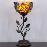 Legacy Tiffany Rose Stained Glass Lamp