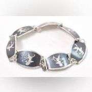 Fancy 925 SIAM Black Enamel Thia Dancer Bracelet