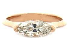1.03ct Marquise Cut Diamond East West Solitaire Ring in 18K
