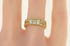 14K Yellow Gold 0.50 Ctw Diamond Engagement Bridal Set Ring