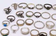 Group lot of Vintage 925 sterling silver rings