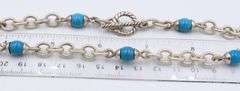 925 Sterling silver Signed Turquoise necklace