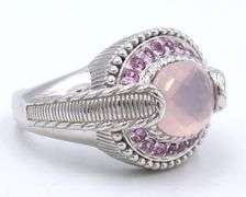 Judith Ripka pink Chalcedony ring in 925 sterling silver