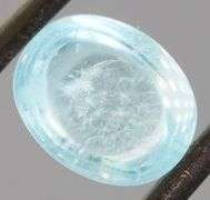 Icey 3.40ct 10x8mm Aquamarine cabochon