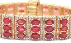 Natural ruby and diamond bracelet
