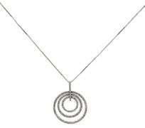 0.30ctw Diamond Triple Circle Open Pendant Necklace in 14K