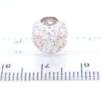 18kt White gold CZ ball pendant